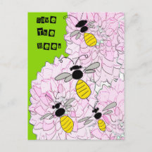 Abejas de miel sobre Dahlias rosadas