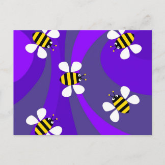 Postal Abejas divertidas