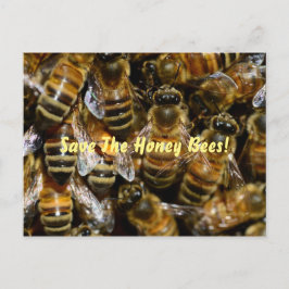 Postal Abejas en la colmena