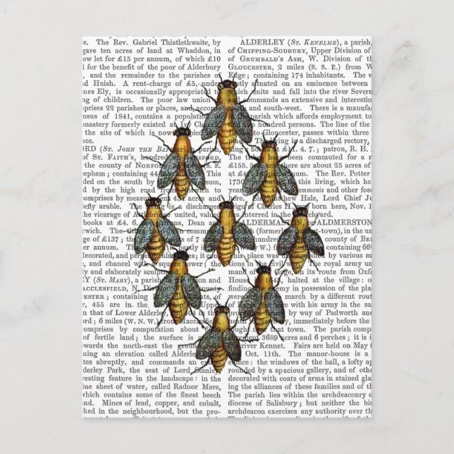 Postal Abejas medievales 2 (Anverso)