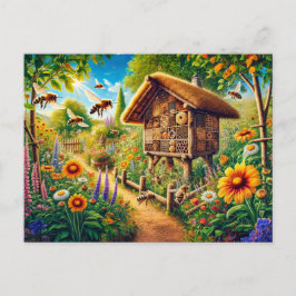 Postal Abejas salvajes en el Hotel Insect