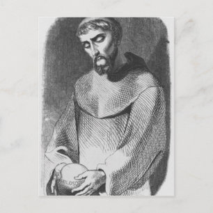 Postal Abelardo como monje en Saint-Gildas-de-Rhuys