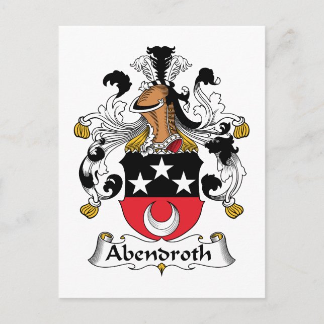 Postal Abendroth Family Crest (Anverso)
