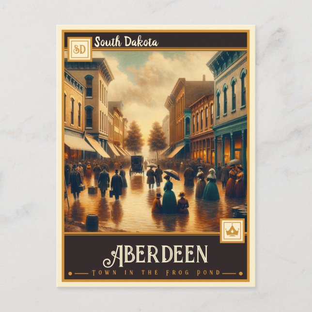 Postal Aberdeen, Dakota del Sur | Vintage (Anverso)