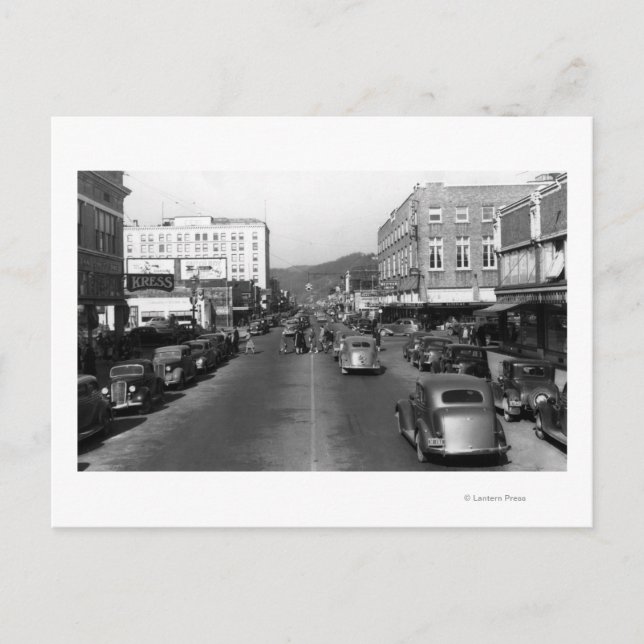 Postal Aberdeen, WA - vista de la calle de Wishkan (Anverso)