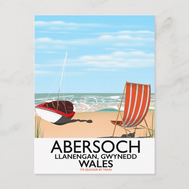 Postal Abersoch Llanengan en Gwynedd, afiches de viaje de (Anverso)