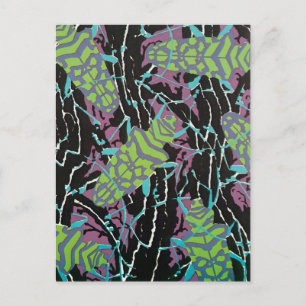 Postal Abetos de pochoir de jazz de estilo Art Déco de ép