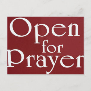 Postal Abierto Para El Rótulo De Oración