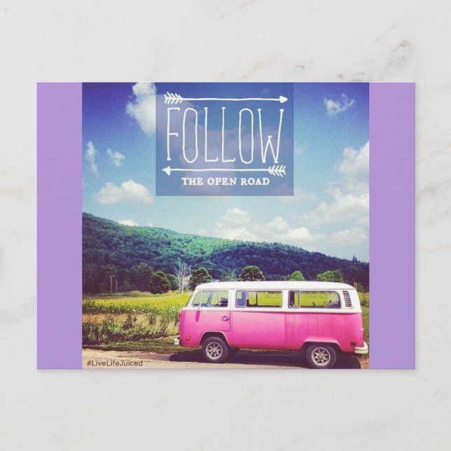 Postal “Abierto Road " (Anverso)