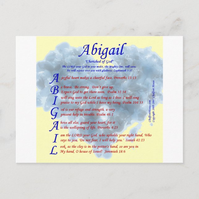 Postal Abigail Acrostic (Anverso)