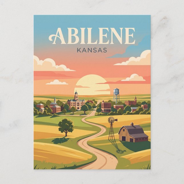 Postal Abilene Kansas (Anverso)