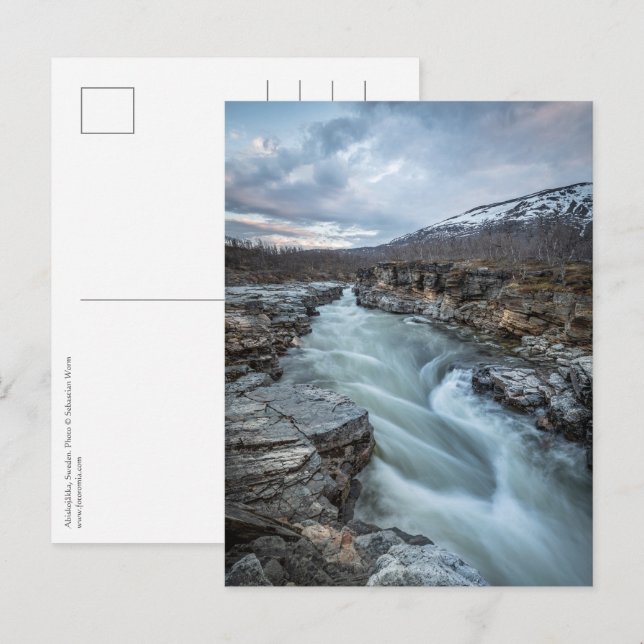 Postal Abisko Suecia (Anverso / Reverso)
