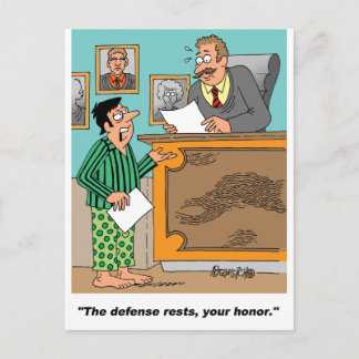 Postal Abogado Vestido En Pajamas