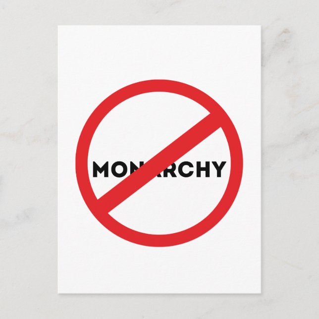 Postal Abolir la monarquía (Anverso)