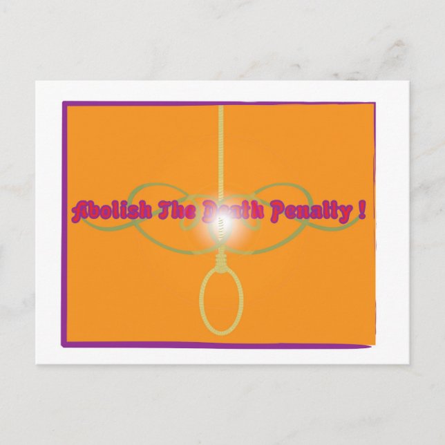 Postal ¡Abolir La Pena De Muerte! (Anverso)