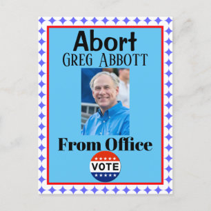 Postal Abort Greg Abbott Postcard