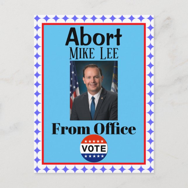 Postal Abortar a Mike Lee Postcard (Anverso)