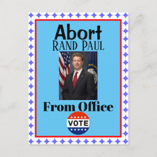 Postal Abortar Rand Paul Postcard