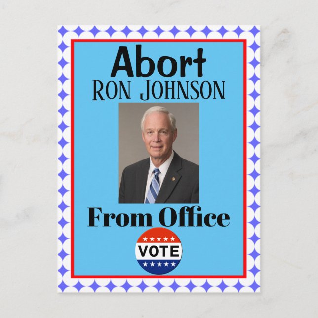 Postal Aborto de Ron Johnson Postcard (Anverso)