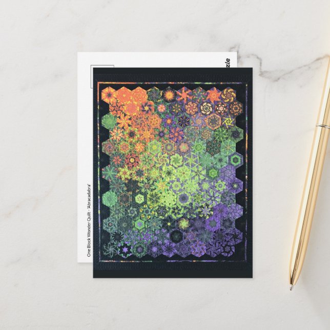 Postal Abracadabra Quilt Postcard (Anverso/Reverso In Situ)