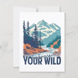 Postal Abrace su salvaje - Aventura a la Naturaleza