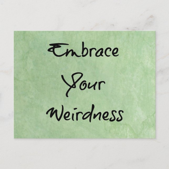 Postal Abrace su Weirdness (Anverso)