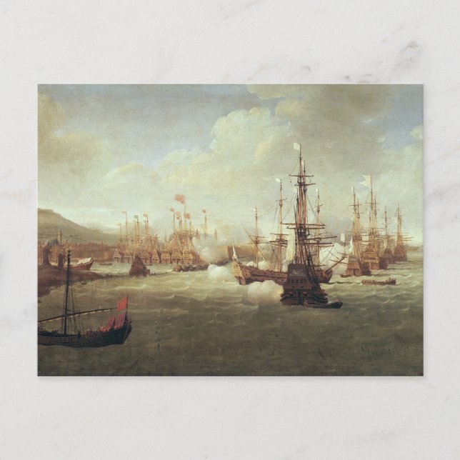 Postal Abraham Duquesne en Quíos, después de 1681 (Anverso)