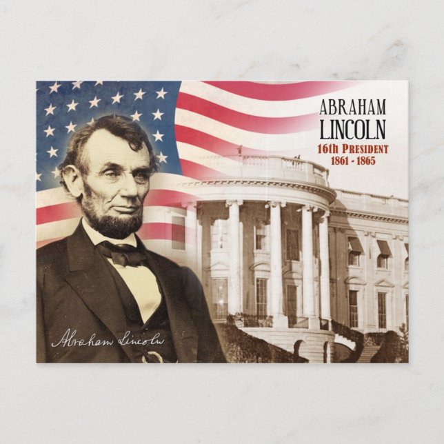 Postal Abraham Lincoln - 16º presidente de los EE.UU. (Anverso)