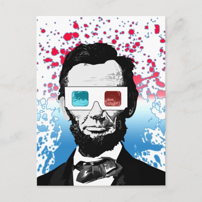 Postal Abraham Lincoln - 3D (Anverso)