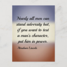 Abraham Lincoln Adversity y Power Quote