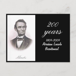 Postal Abraham Lincoln Bicentenario Conmemorativo