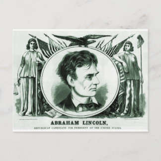 Postal Abraham Lincoln candidato presidencial