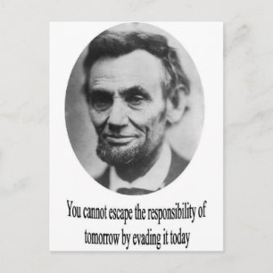 Postal Abraham Lincoln con cita