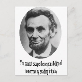 Postal Abraham Lincoln con cita