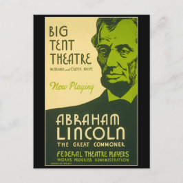 Postal Abraham Lincoln El Gran Hombre Común