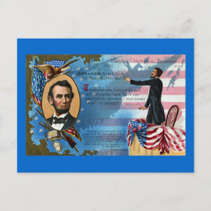 Postal Abraham Lincoln Giving Gettysburg Dirección
