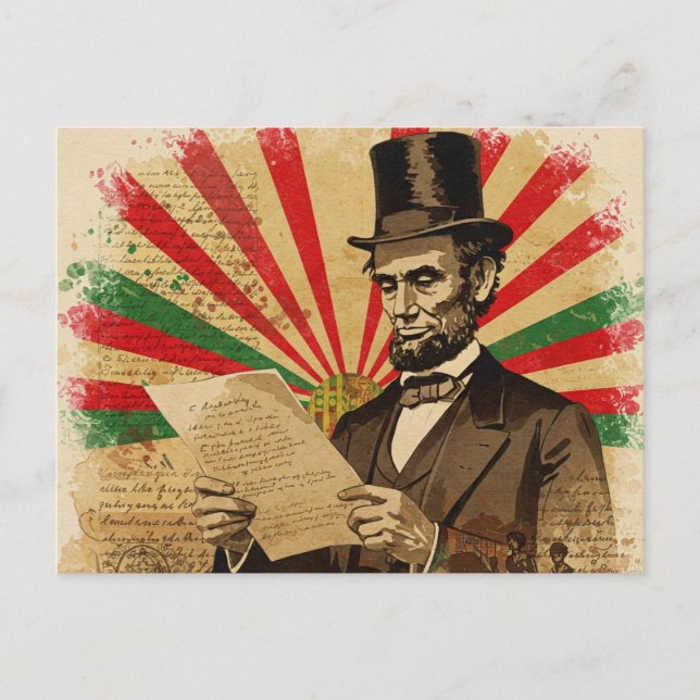 Postal Abraham Lincoln Junetdecir (Anverso)