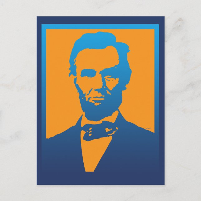 Postal Abraham Lincoln Pop Art (Anverso)