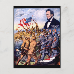 Postal Abraham Lincoln Verdaderos Hijos De La Libertad