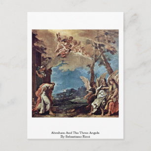 Postal Abraham Y Los Tres Ángeles, De Sebastiano Ricci