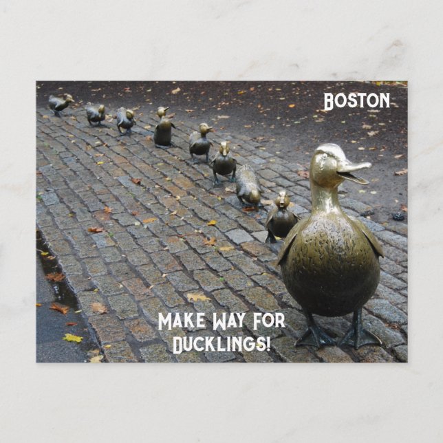 Postal ¡Abran paso a los patitos! (Anverso)