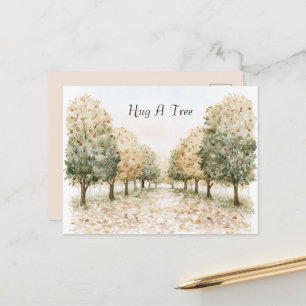 Postal Abraza Un Árbol