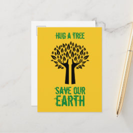 Postal Abraza un árbol para salvar nuestra tierra