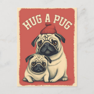 Postal ¡Abraza un Pug!