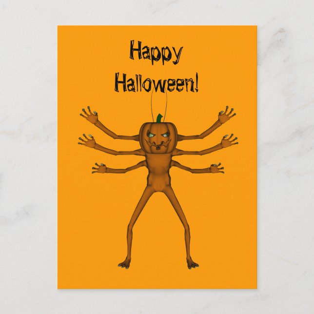 Postal Abrazando a Halloween Critter (Anverso)