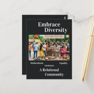 Postal Abrazar la diversidad