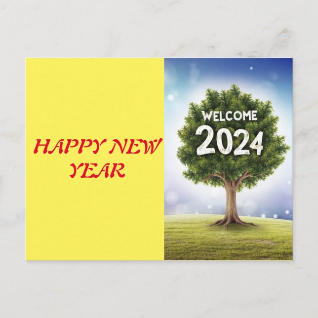 Postal Abrazo 2024: Deseándote éxito y prosperidad (Anverso)