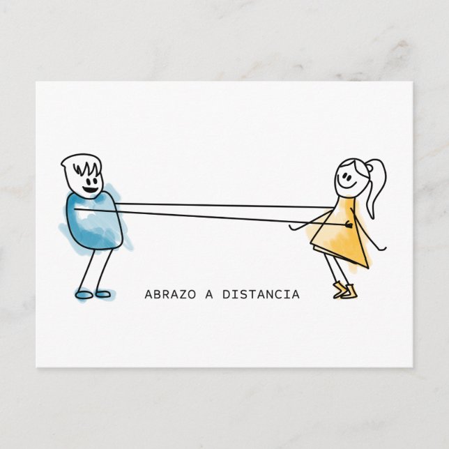 Postal Abrazo a distancia (Anverso)