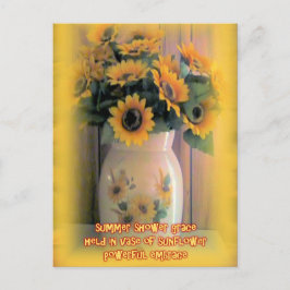 Postal Abrazo de girasol