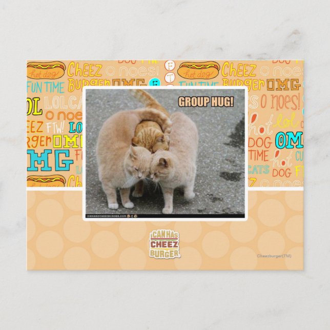 Postal abrazo de grupo (Anverso)